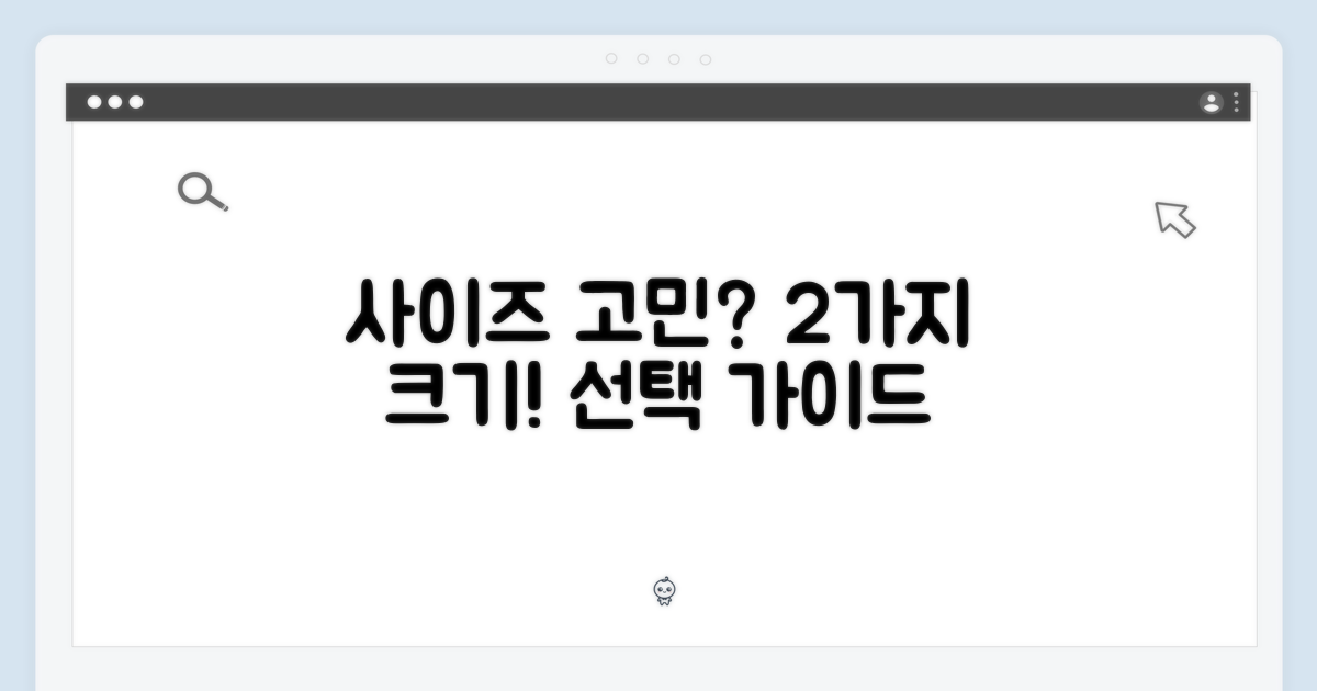 2가지 크기 선택 가이드