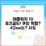 애플워치 10, 로즈 골드 42mm 괜찮을까요?