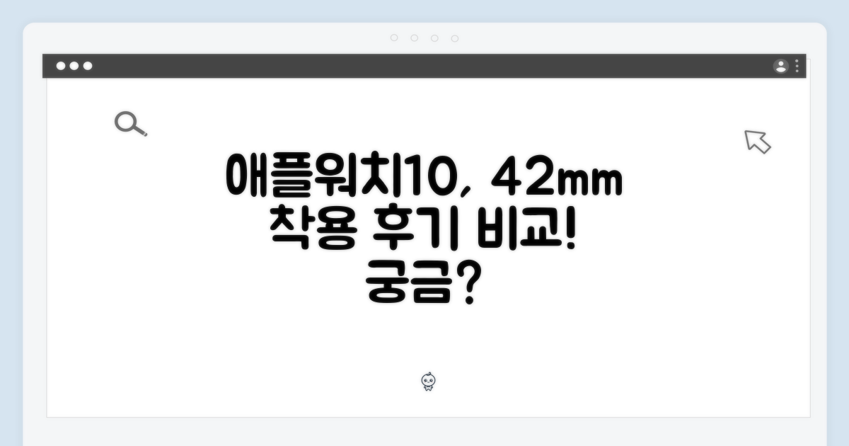 Apple Watch 10, 42mm 크기: 착용 후기 비교