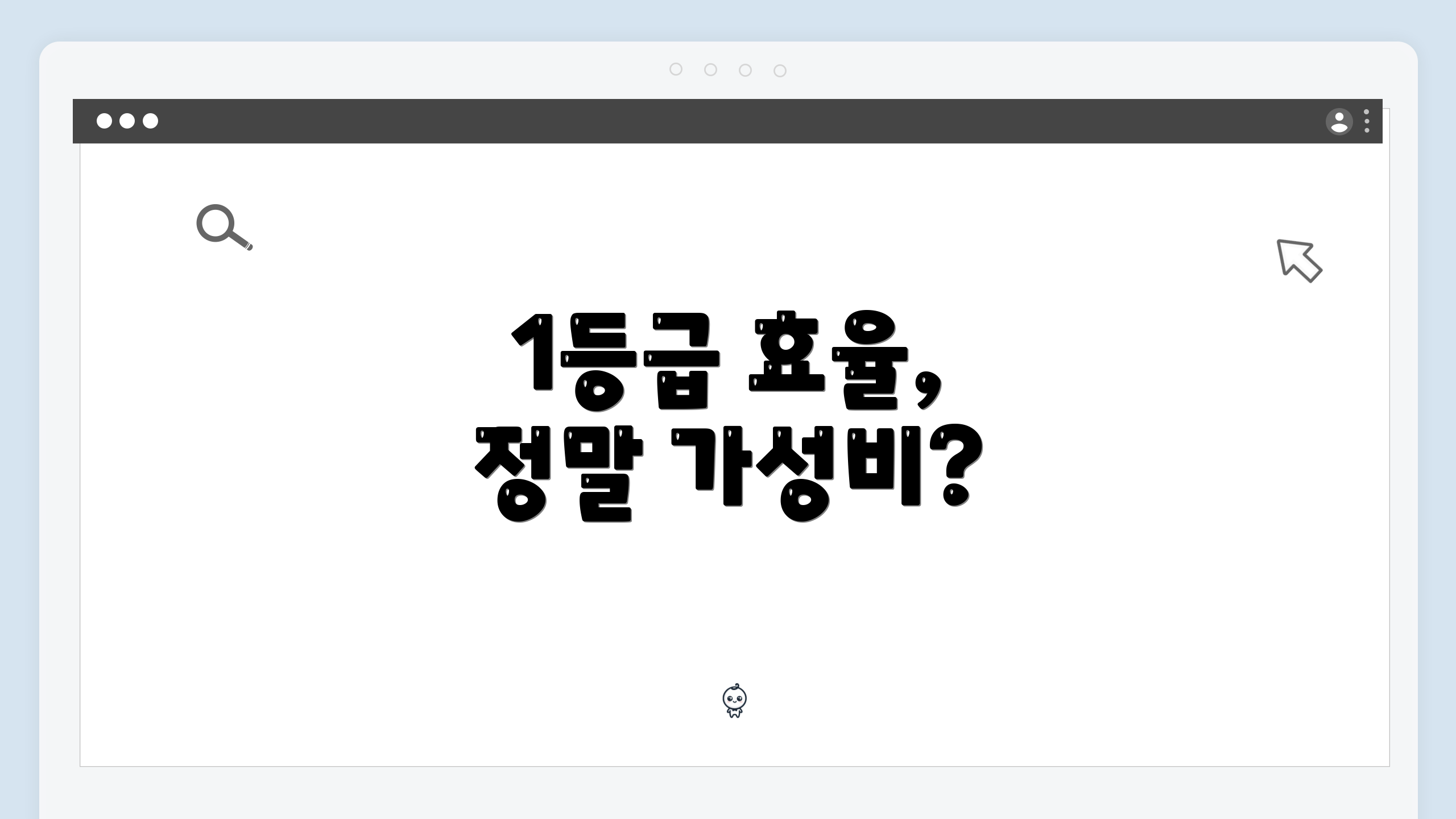 1등급 효율, 정말 가성비?