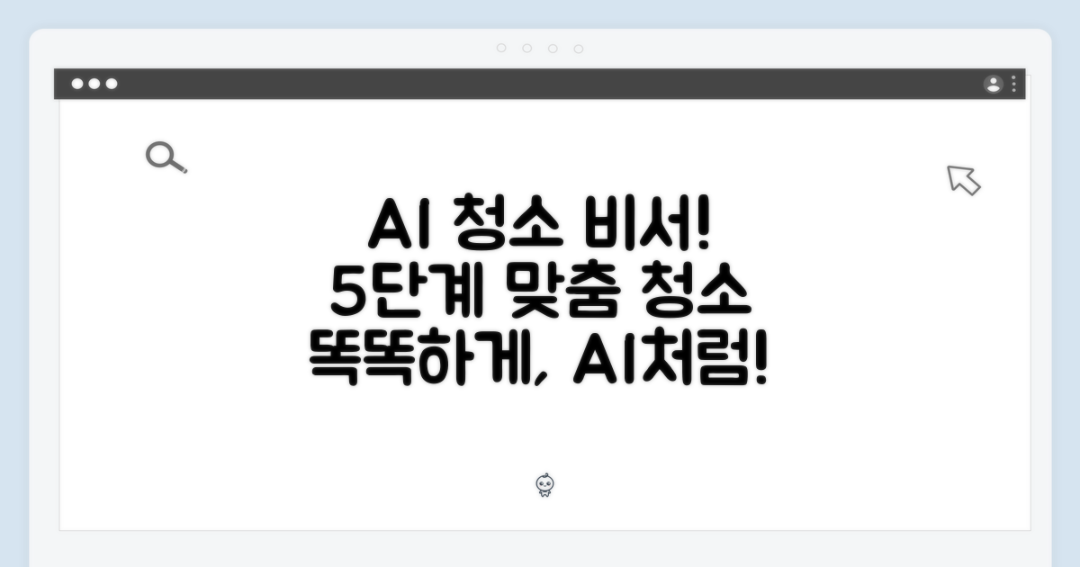 5단계 AI 맞춤 청소: 똑똑한 비서