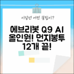 에브리봇 Q9: AI 올인원! 먼지봉투 12개로 끝장 청소!