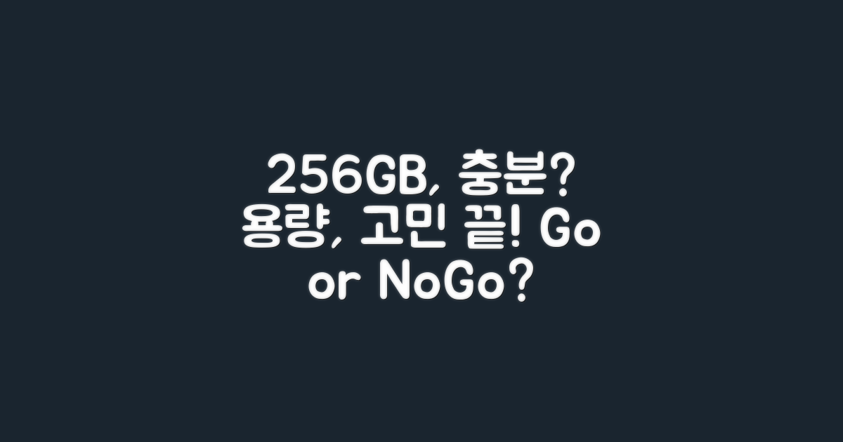 256G, 용량은 충분할까?