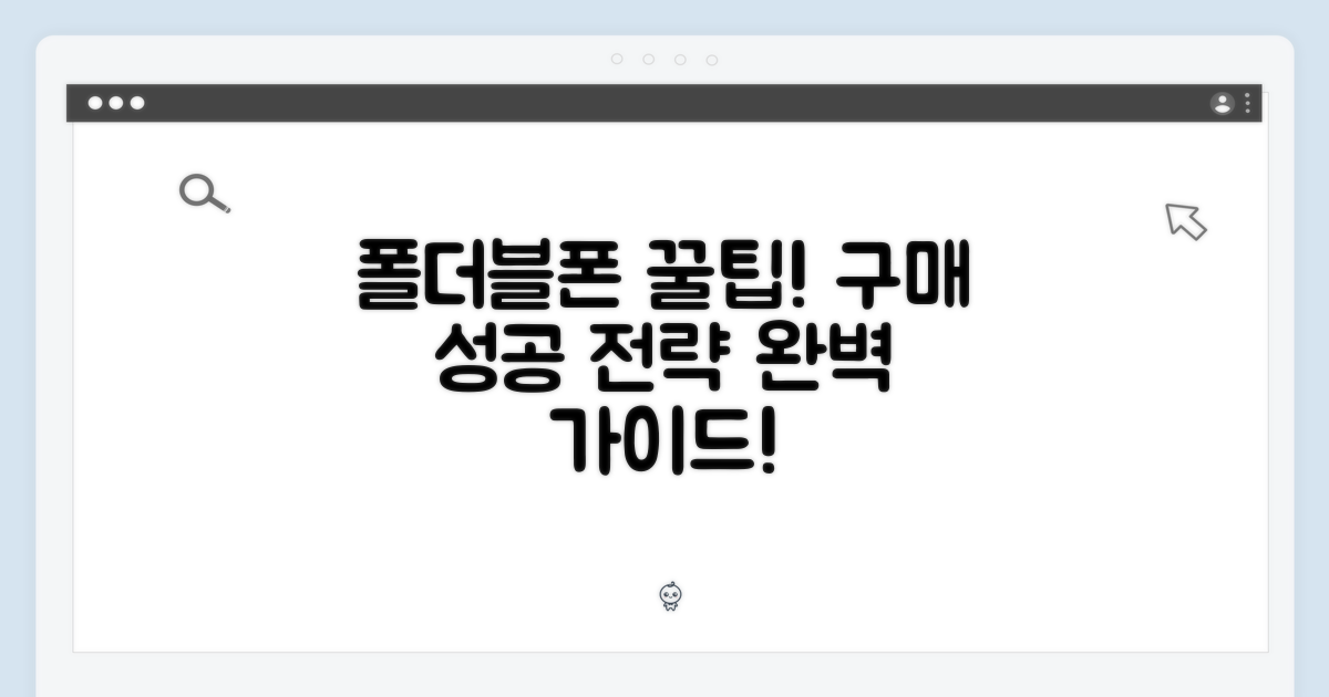 폴더블폰 구매, 성공 전략