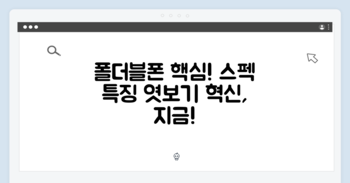 폴더블폰 주요 특징 및 스펙