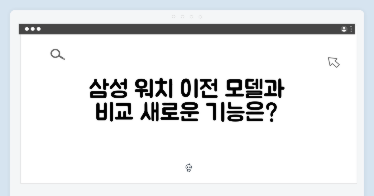 삼성 워치, 이전 모델과 비교