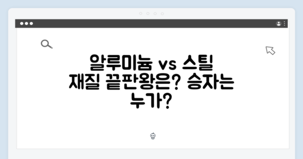 알루미늄 vs 스틸, 재질을 비교하세요