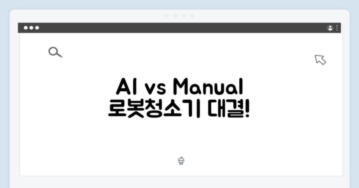 AI로봇 vs 수동청소