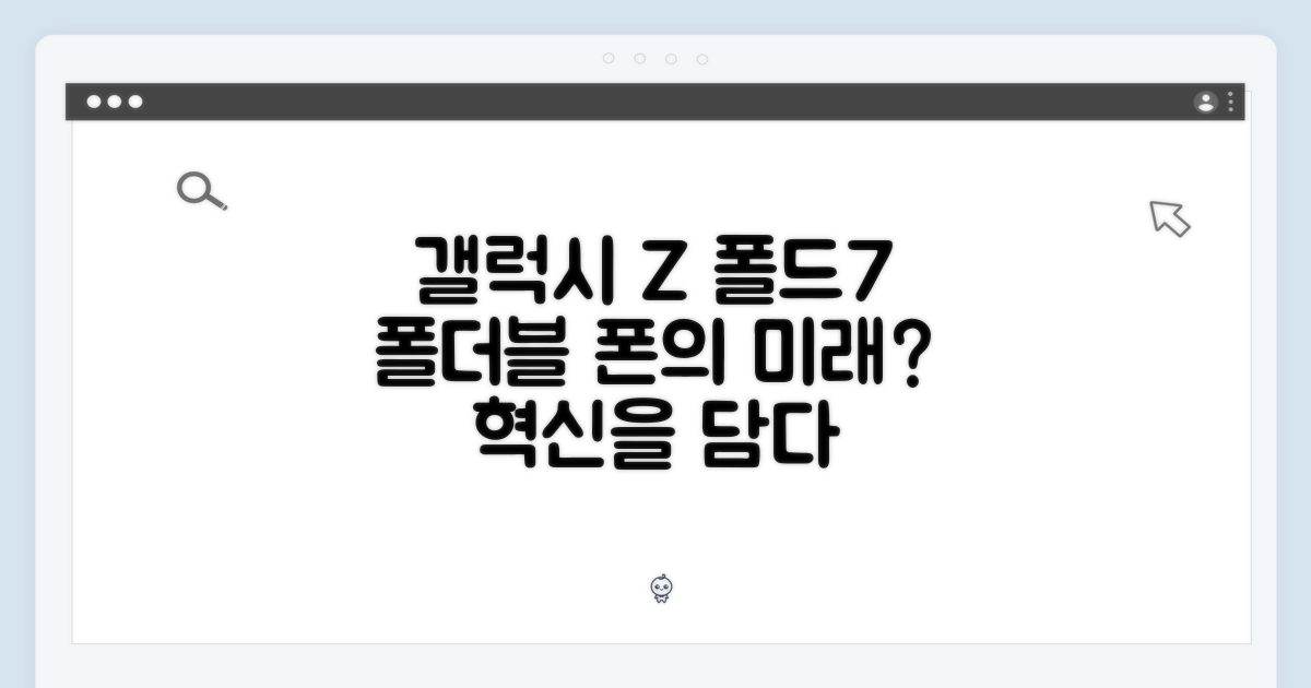 갤럭시 Z 폴드7, 폴더블의 미래일까요?