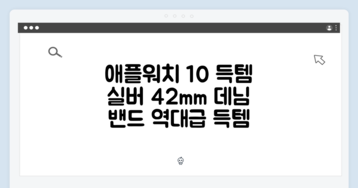 애플워치 10 GPS 실버 42mm: 데님 밴드 득템!