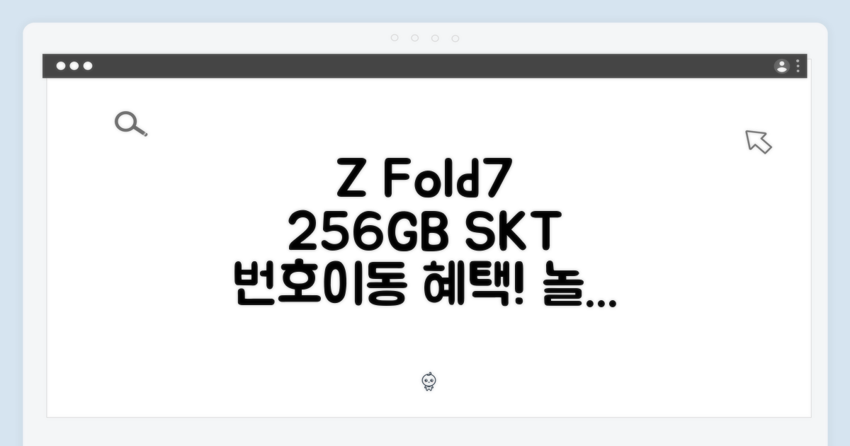 SKT 번호이동 갤럭시 Z Fold7, 놀라운 256GB!