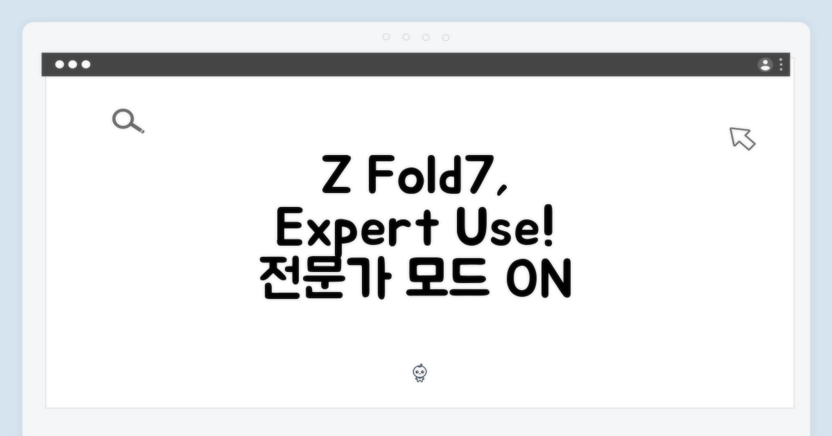 Z Fold7, 전문가급 활용법