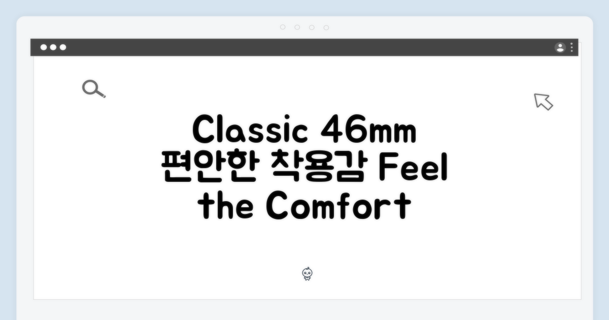 클래식 46mm, 편안하게 착용하세요.