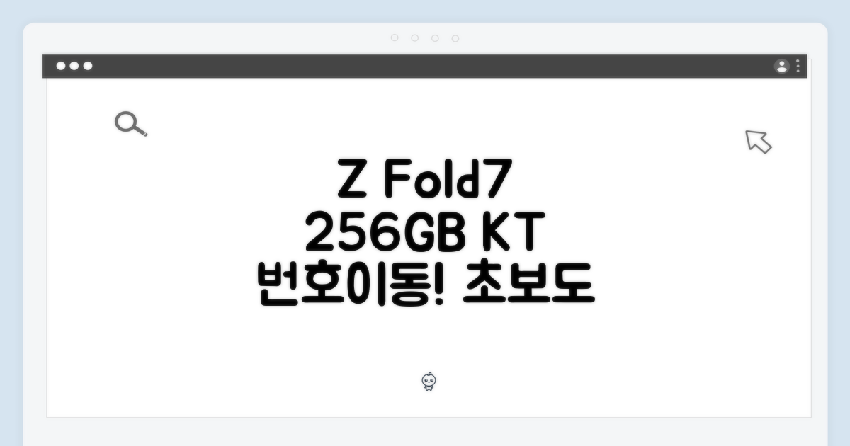KT 번호이동 Z Fold7 256GB, 초보도 쉽게!
