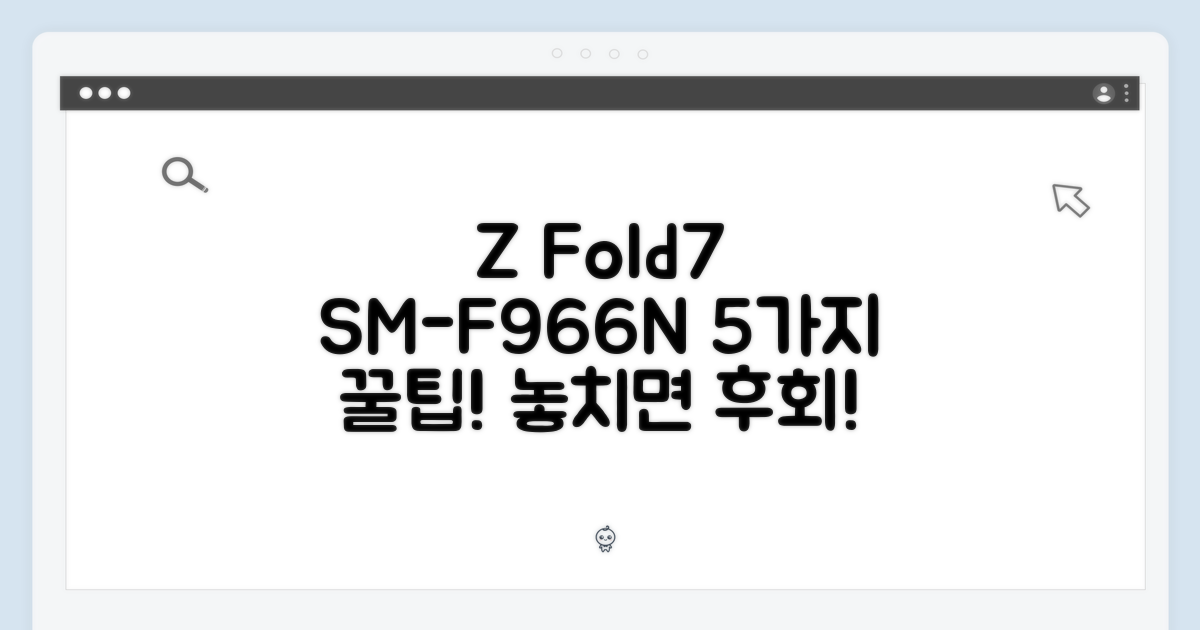 Z Fold7 SM-F966N, 5가지 설정 팁