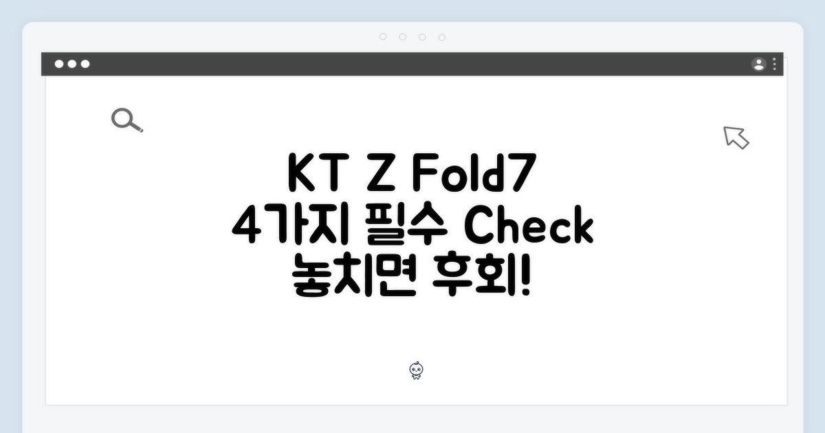 KT Z Fold7, 4가지 필수 점검