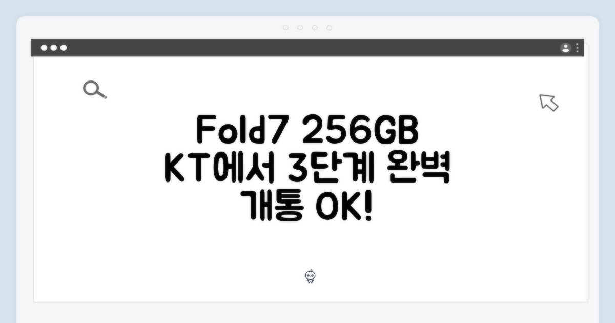 KT Z Fold7 256GB, 3단계로 완벽 개통