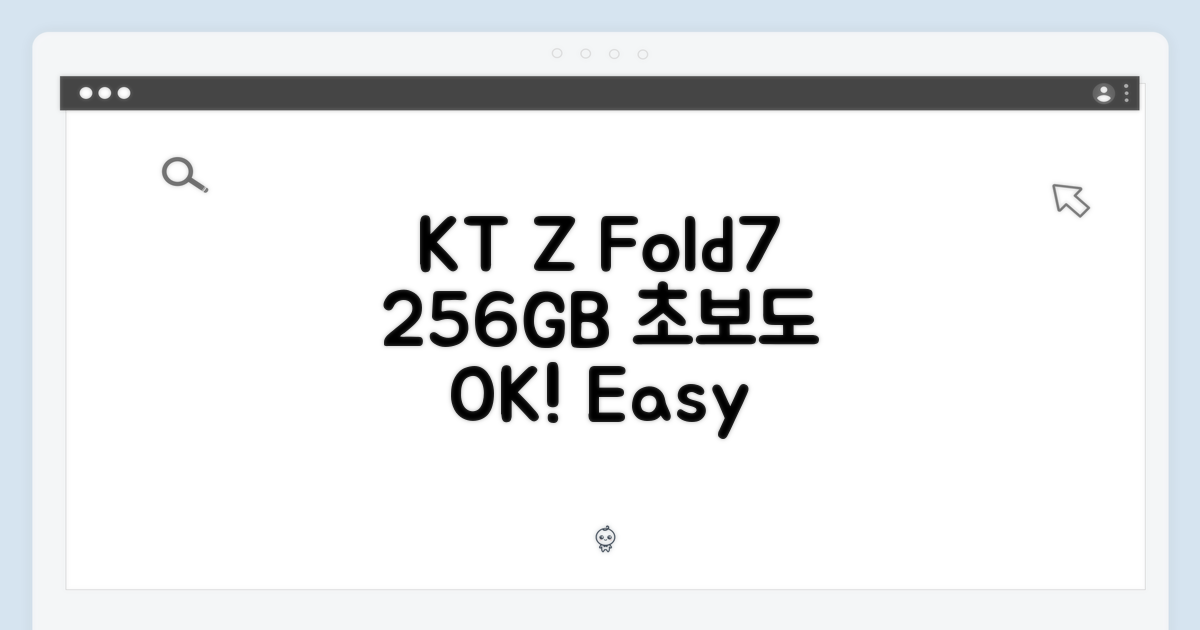 KT 번호이동 Z Fold7 256GB, 초보자도 쉽게!