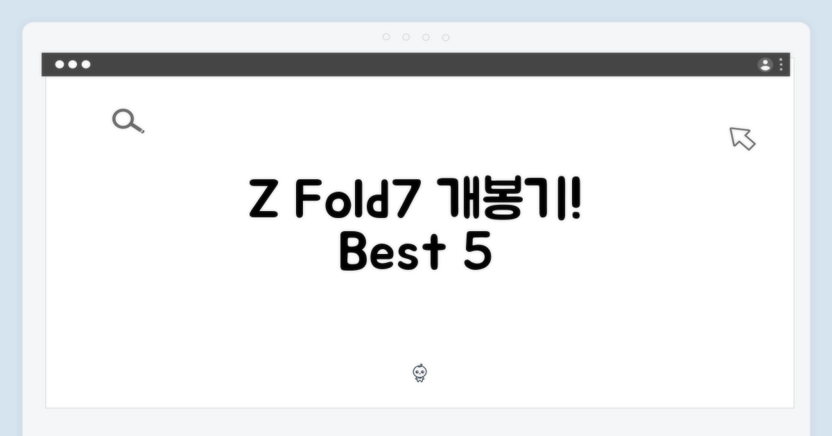 5가지 Z Fold7 개봉기