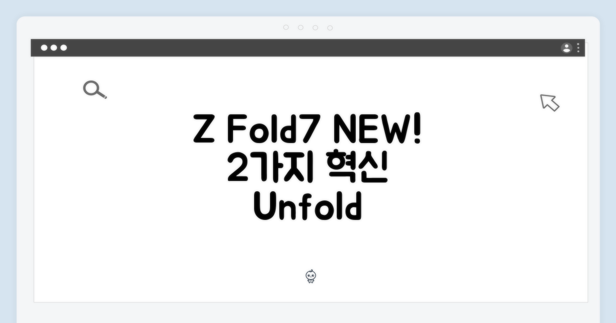 2가지 Z Fold7 장점