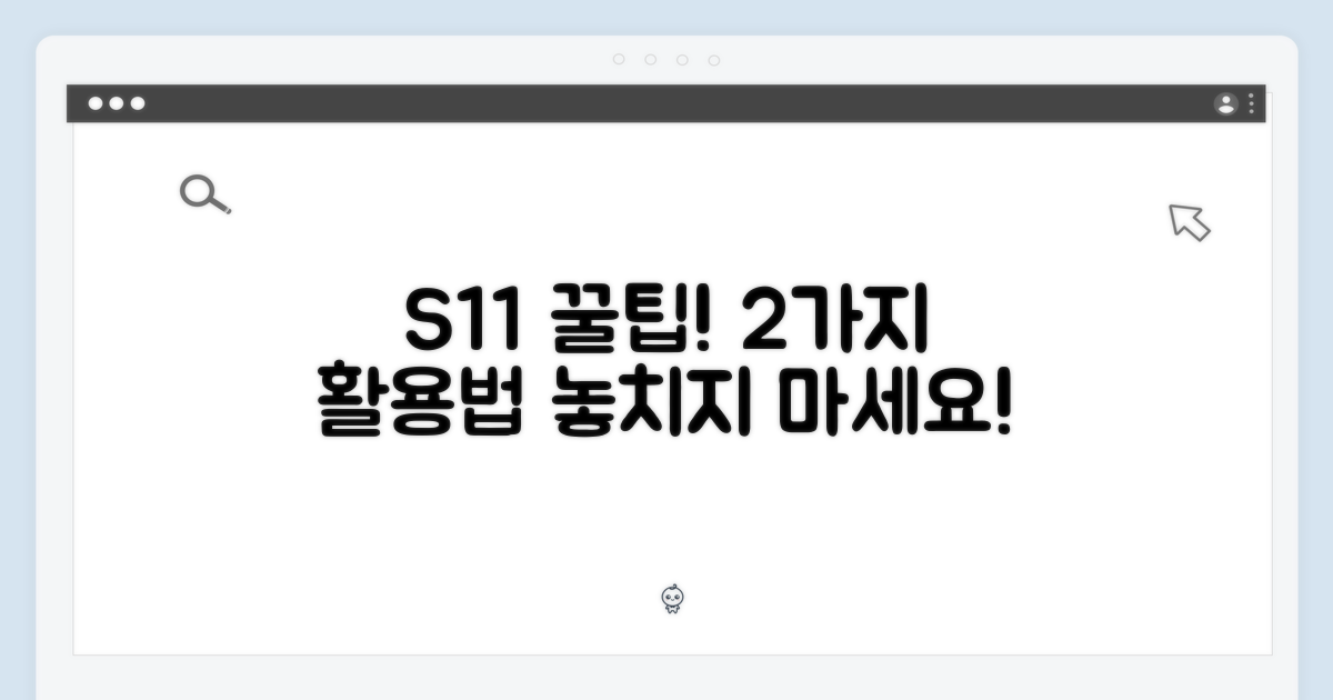 S11, 2가지 사용 시나리오