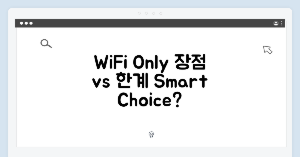 WiFi 전용의 장점과 한계