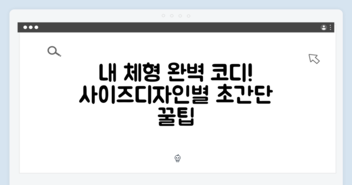 사이즈/디자인별 완벽 코디법