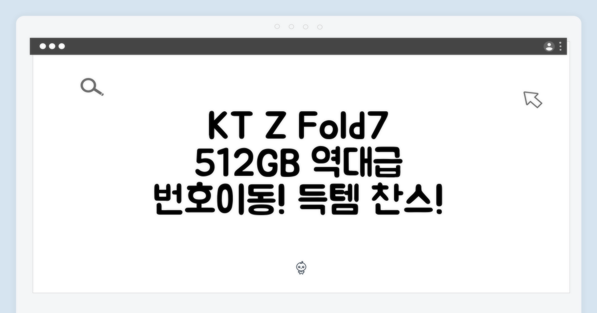 믿을 수 없는 KT 번호이동! Z Fold7 512GB 득템!