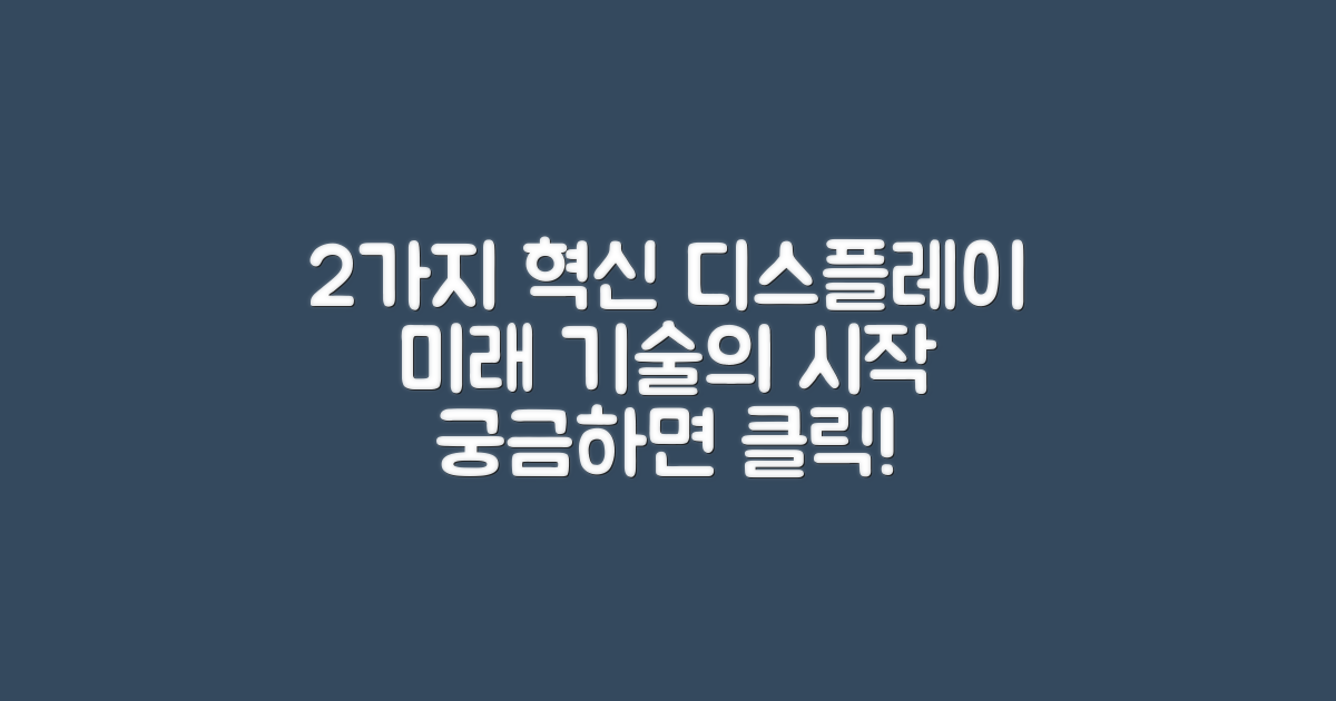 2가지 혁신적인 디스플레이