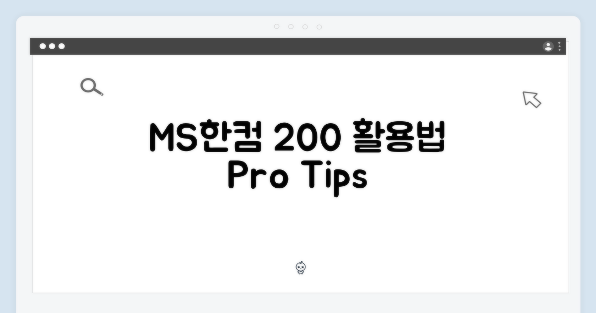 MS/한컴, 사용법 200% 활용법