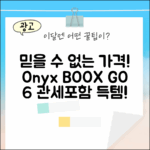 믿을 수 없는 가격! 오닉스 BOOX GO 6 관세포함