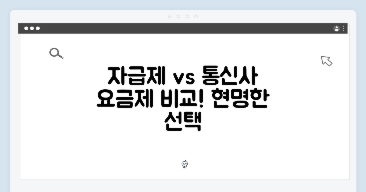 자급제폰, 통신사 요금제 비교