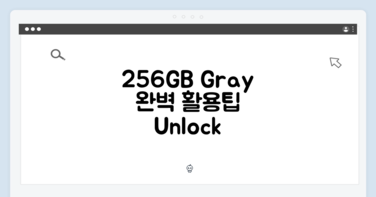 256GB 그레이, 완벽 활용법 배우기