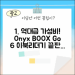 놀라운 오닉스 북스 Go 6, 흑백 6인치 이북리더기