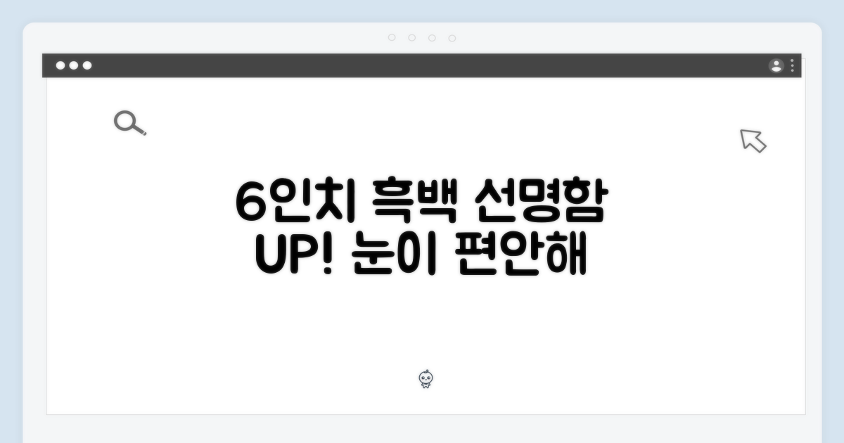 6인치 흑백 화면 선명함