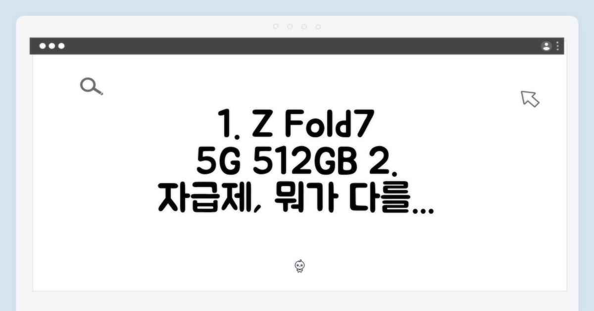 갤럭시 Z 폴드7 5G 512GB 자급제, 뭐가 다를까요?