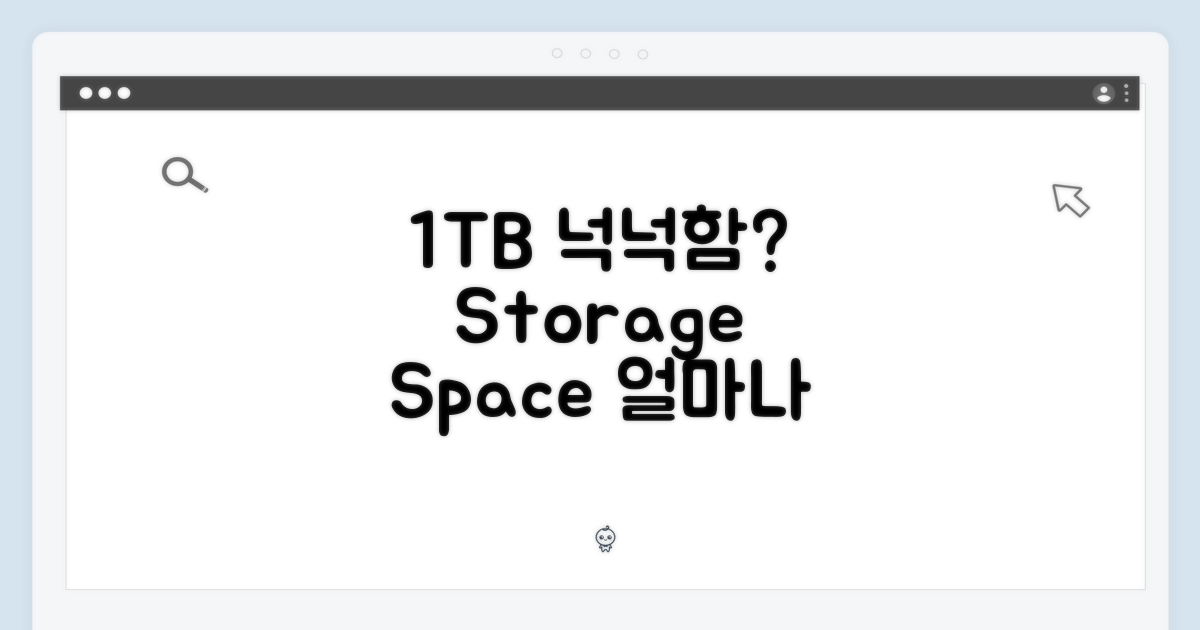 1TB 저장 공간, 얼마나 넉넉할까?