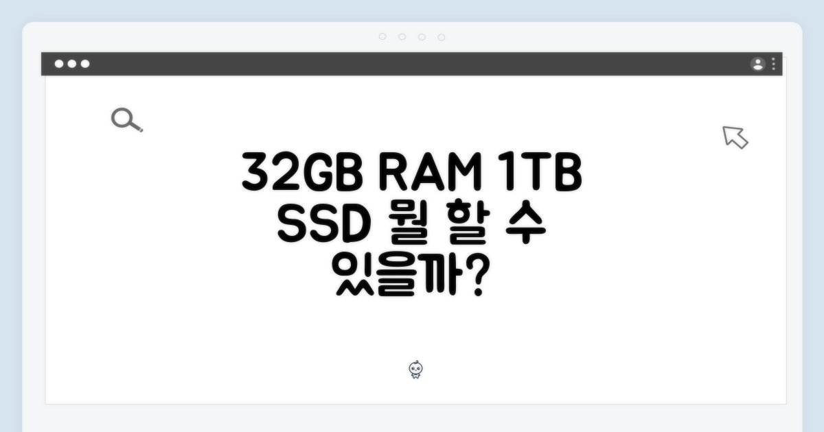 32GB RAM, 1TB SSD, 뭘 할 수 있나?