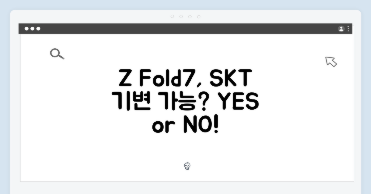 Z Fold7, SKT 기변 가능할까?