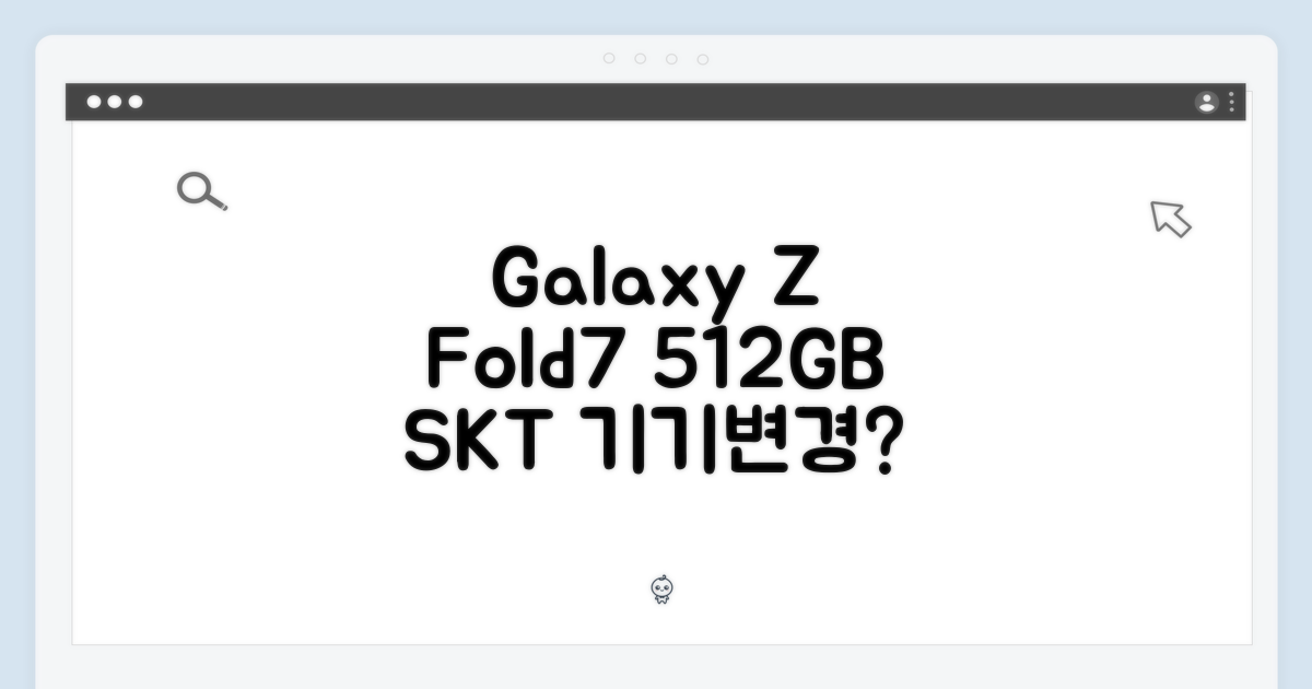 SKT 갤럭시 Z Fold7 512GB (SM-F966N) 기기변경, 가능할까요?
