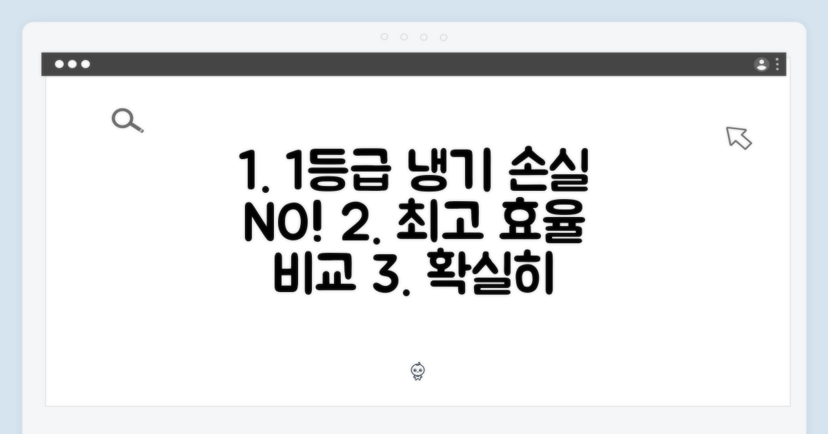 1등급 효율, 냉기 손실 비교