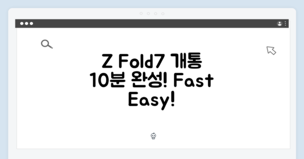 10분 완성! Z Fold7 개통