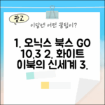 오닉스 북스 고 10.3 화이트, 놀라운 이북리더의 세계