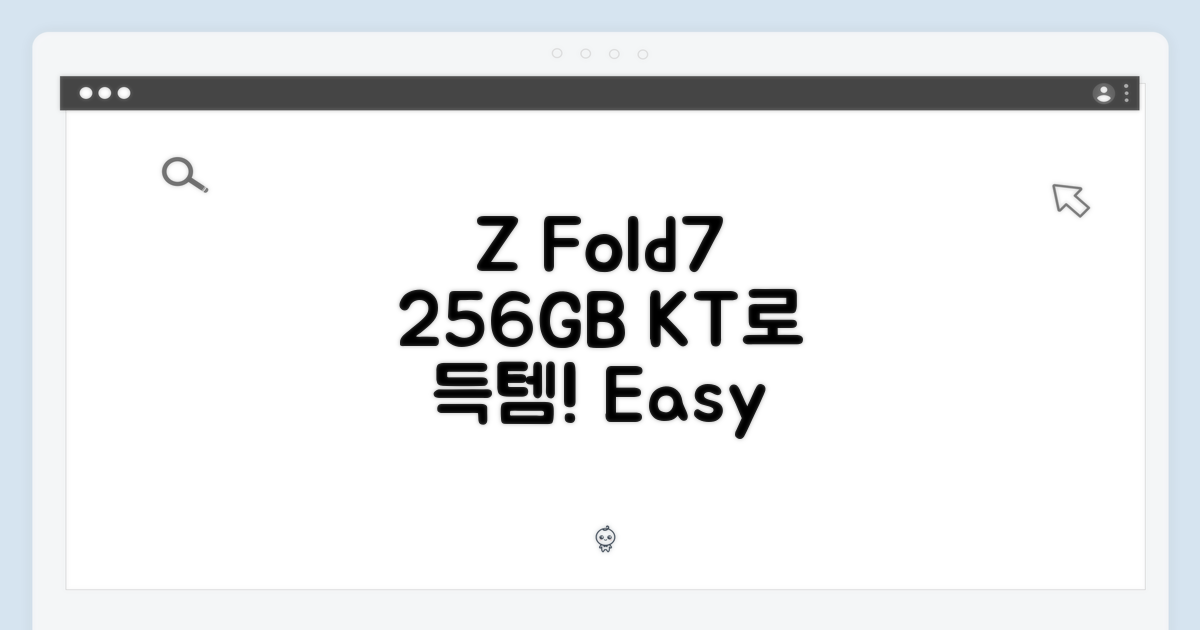 Z Fold7 256GB, KT로 간편하게