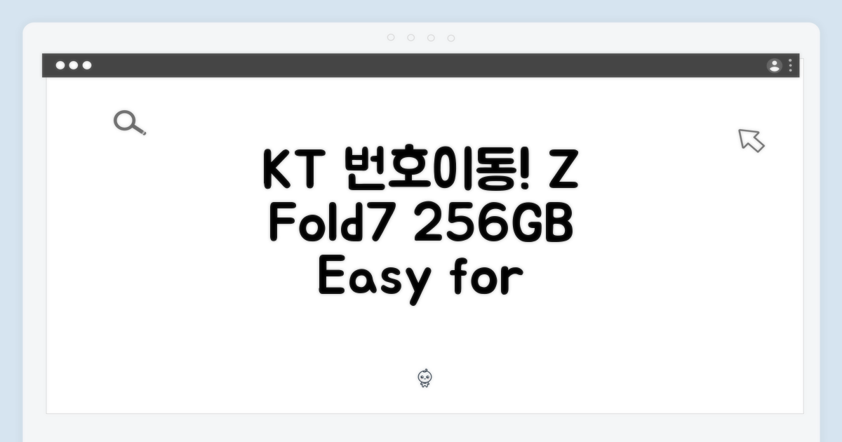 KT 번호이동! Z Fold7 256GB, 누구나 쉽게