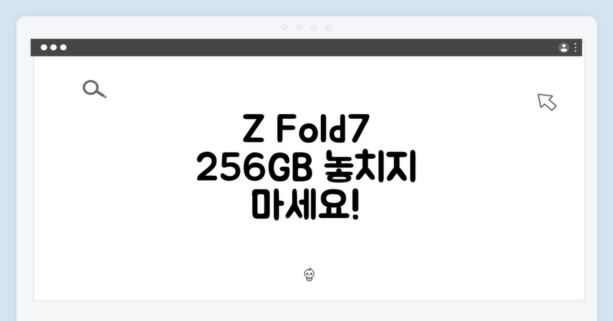 Z Fold7 256GB, 놓치지 마세요