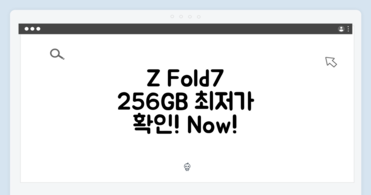 Z Fold7 256GB, 최저가 확인