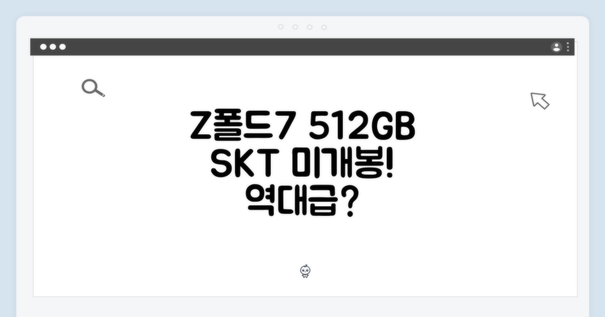 Z폴드7, 512GB SKT 새제품 뭐길래?