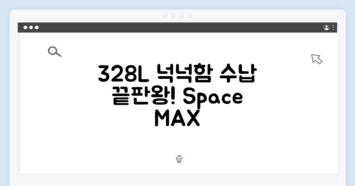 328L, 넉넉한 수납 공간