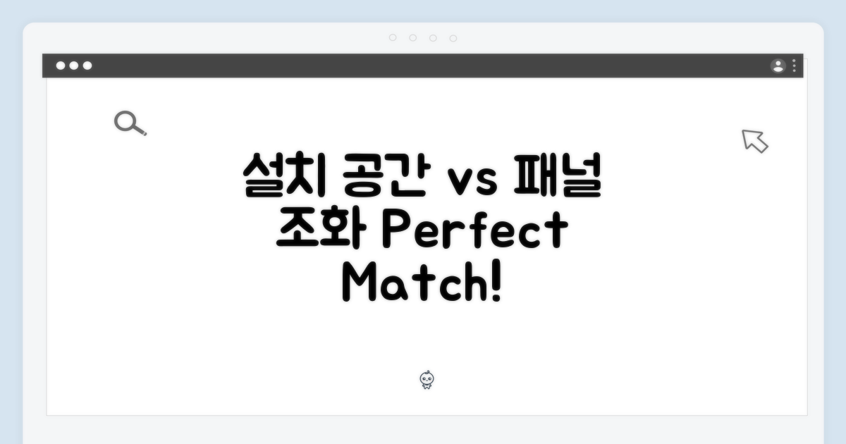 설치 공간 vs 패널 조화